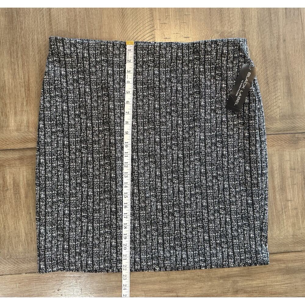 NWT Evan Picone Black Label Pencil Skirt Black White Print Women’s Size XL NEW - Picture 9 of 13